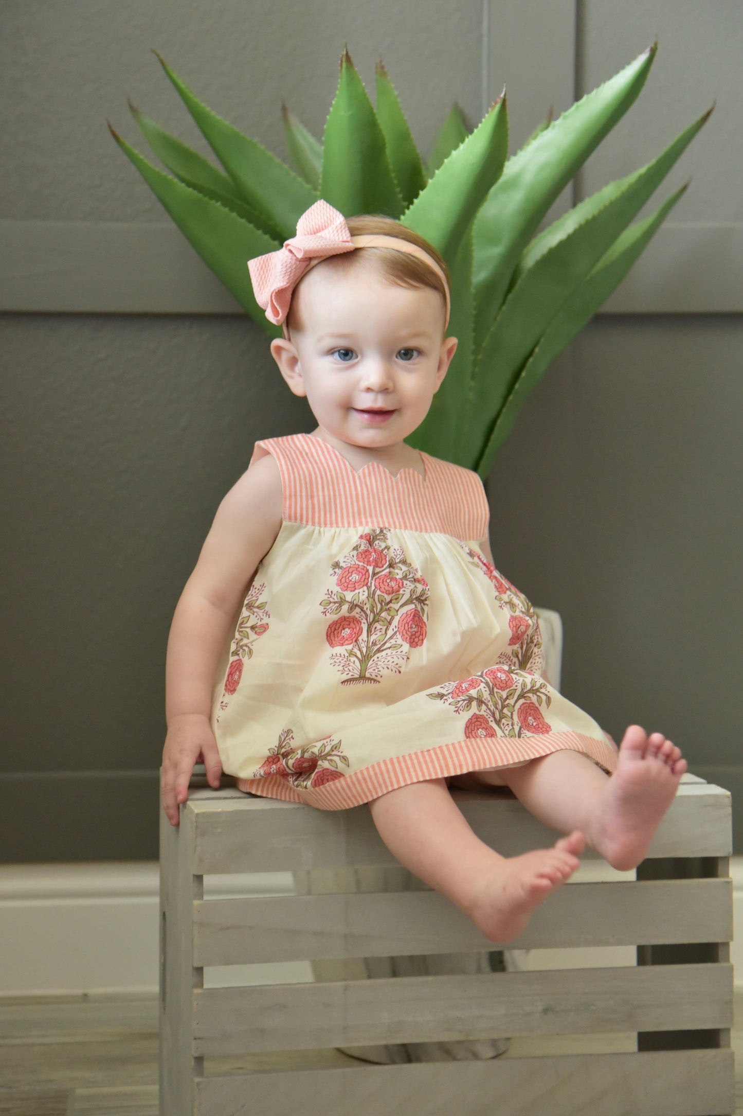 Printed Sweetheart Neckline Dress Dress Yo Baby Wholesale