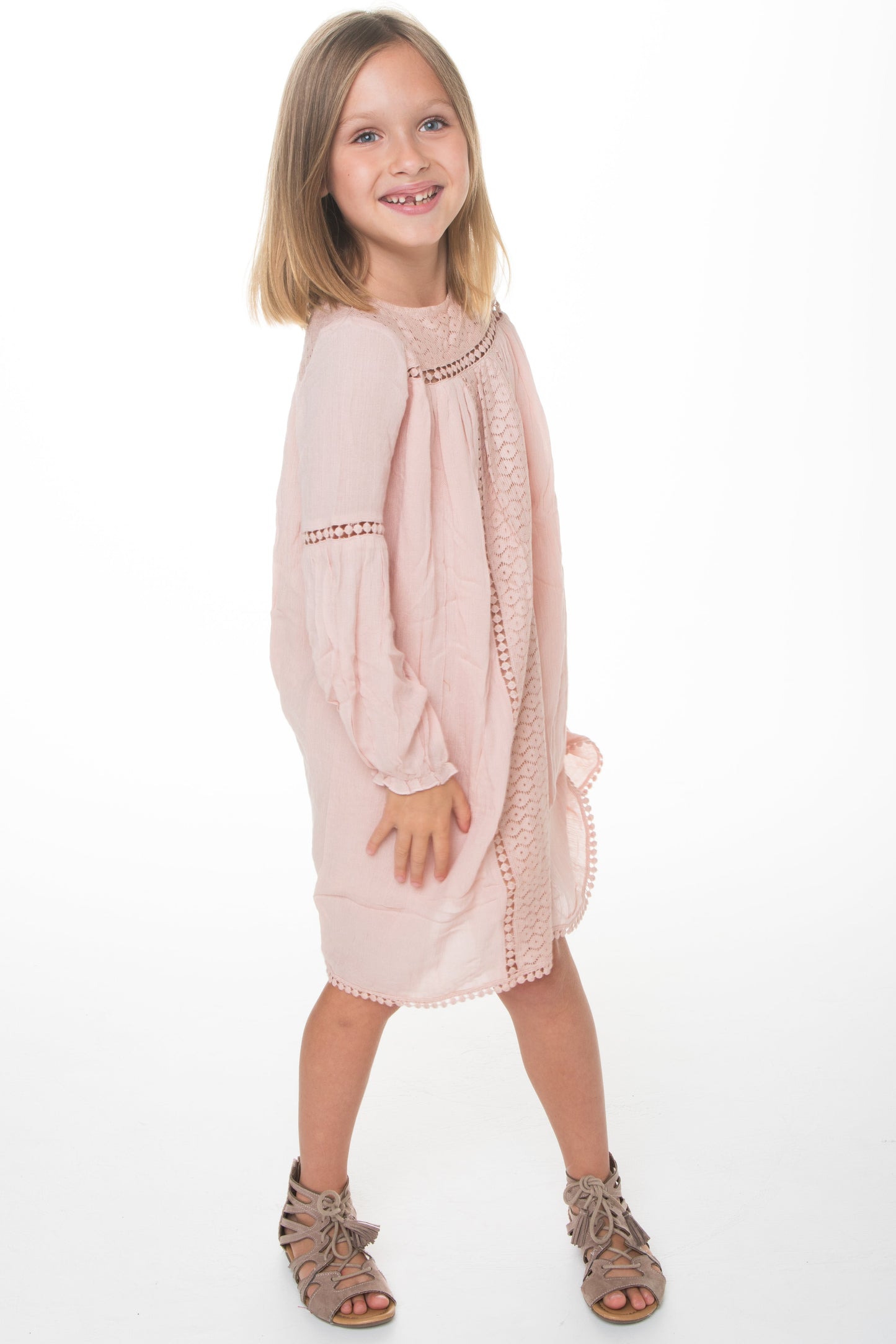 Light Pink Lace Detail Dress