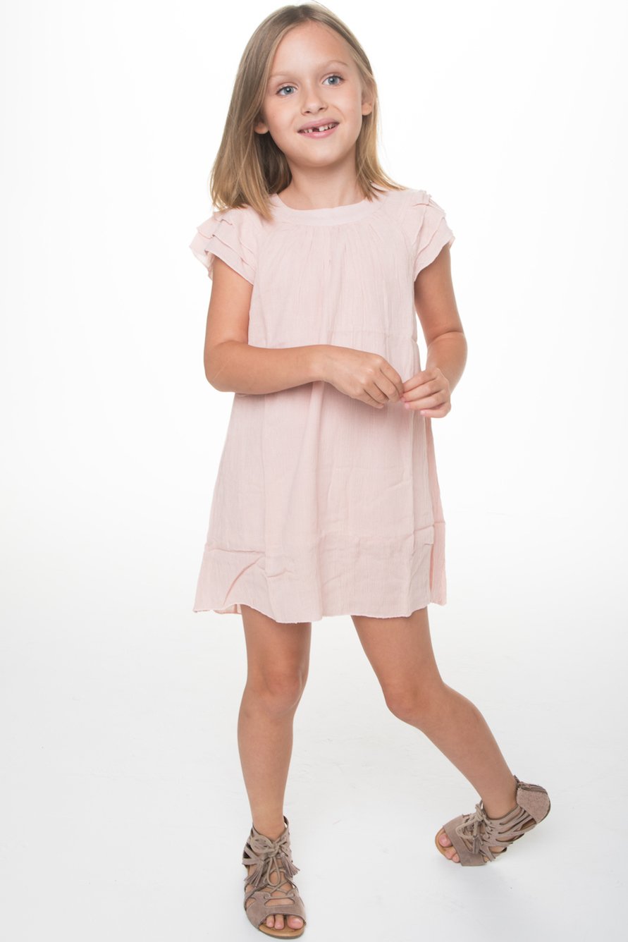 blush pink infant dress Delia Light Pink Baby Dress A Little Lacey