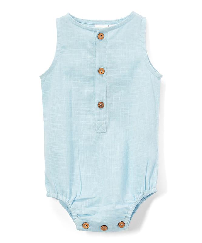 Infant Sleeveless Romper - Sky Blue