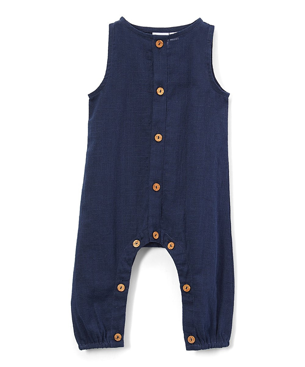 Boys Infant Sleeveless Romper - Navy
