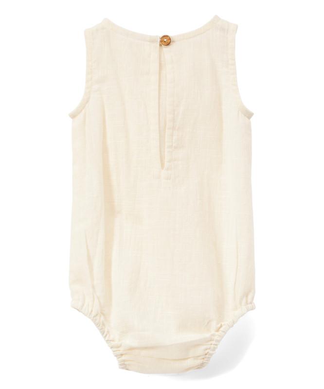 Ivory Unisex Sleeveless Romper
