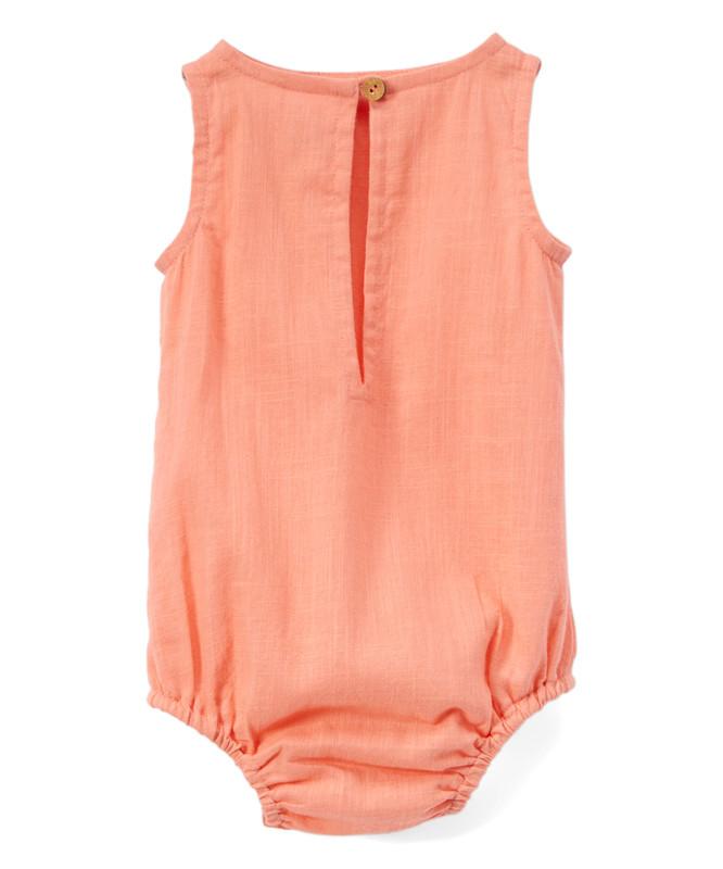 Coral Unisex Sleeveless Romper