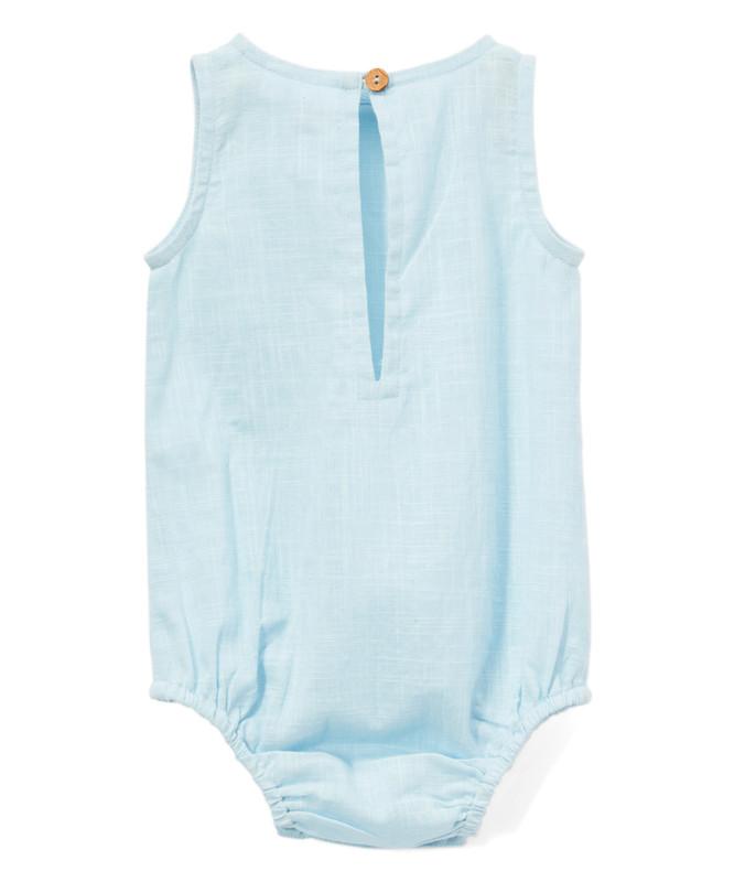 Blue Unisex Sleeveless Romper