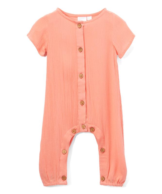 Coral Unisex Infant Romper