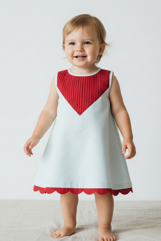 Heart Themed Scalloped Dress