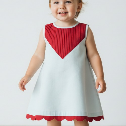 Heart Themed Scalloped Dress