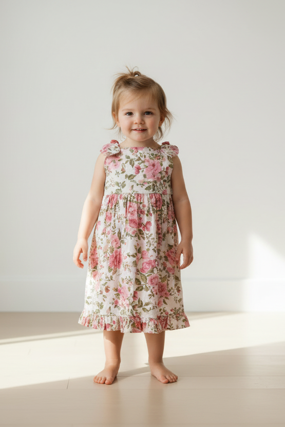 Ruhani Dress :  CORAL : Infant : Toddler : Tween