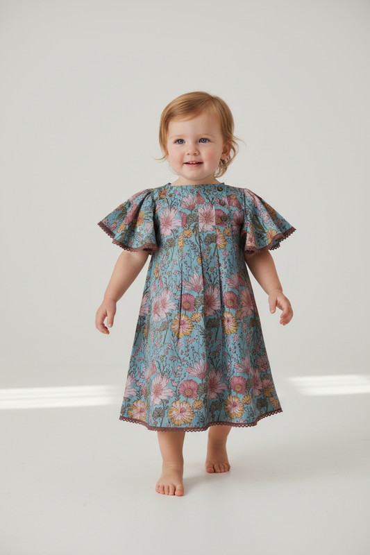 Samsara Dress: BLUE : Infant : Toddler : Tween