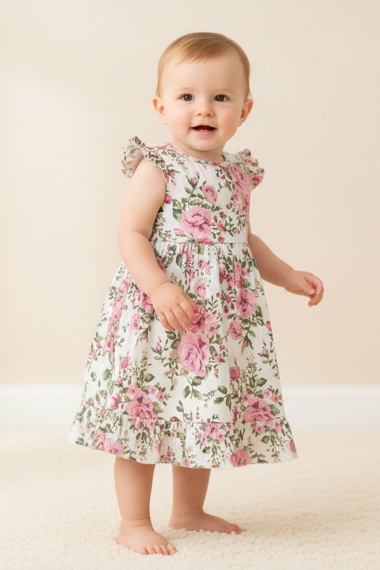 Rosa Dress : WHITE : Infant : Toddler : Tween