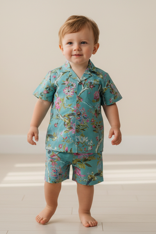 Sameer Shirt and Shorts Set : SAGE : Infant : Toddler : Tween
