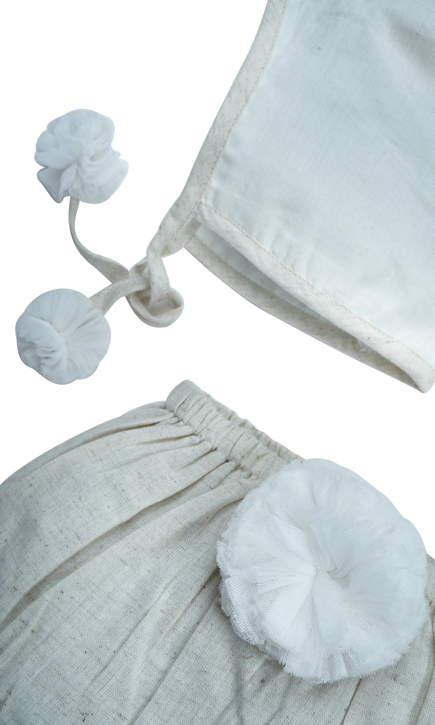 Easter Bunny Bonnet and Bloomer : ECRU : Infant : Baby Girl