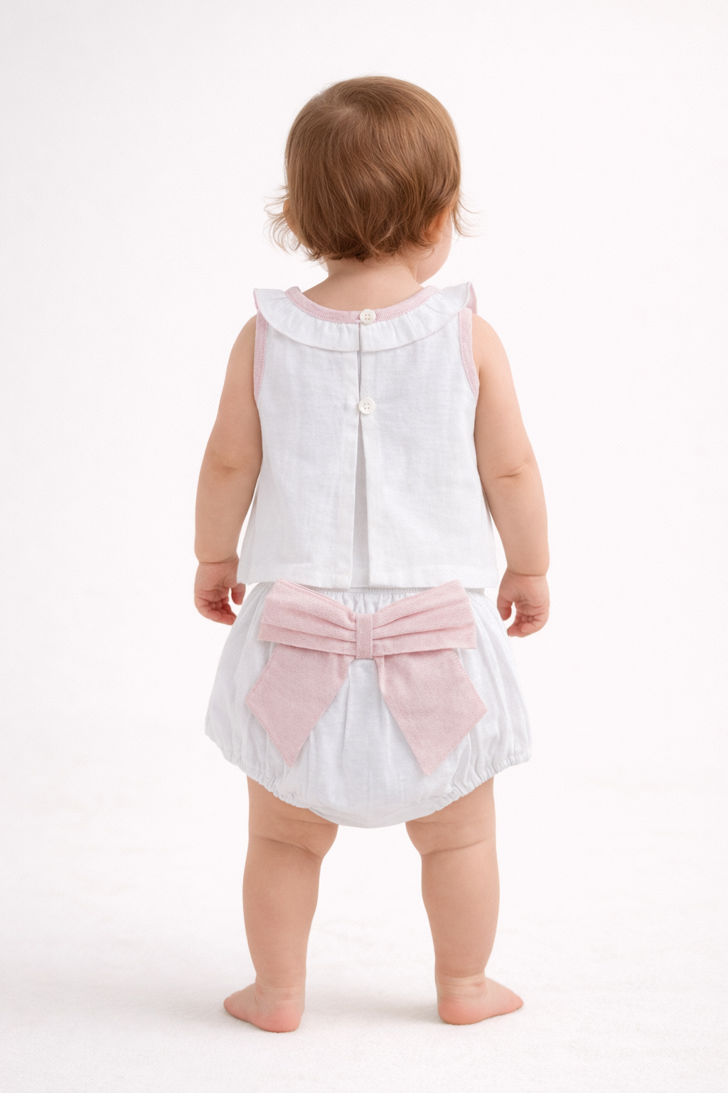 Top And Bow Bloomer Set : PINK : Infant : Baby Girl : New Born