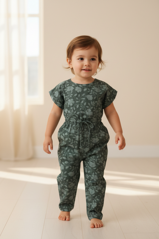 Fiona Jumpsuit with Drawstring Detail : SAGE : Toddler : Tween