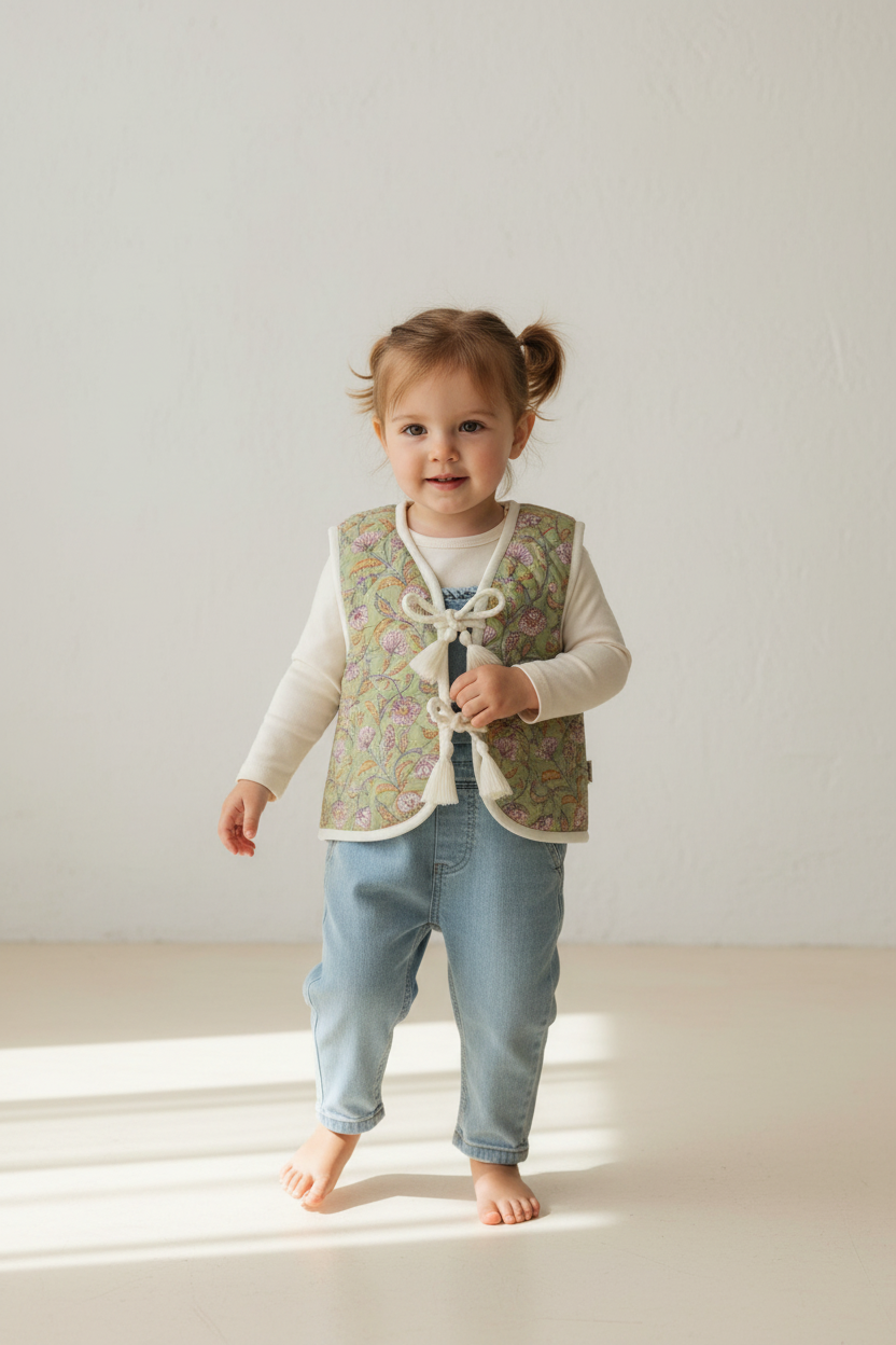 Ari Reversible Quilted Jacket : OFF-WHITE : Infant : Toddler : Tween