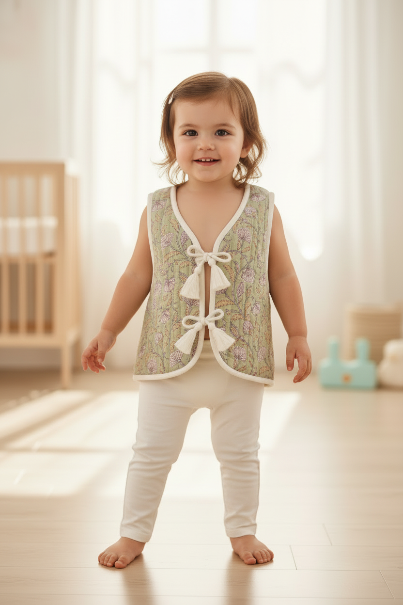 Jane Reversible Quilted Jacket : OFF-WHITE : Infant : Toddler : Tween