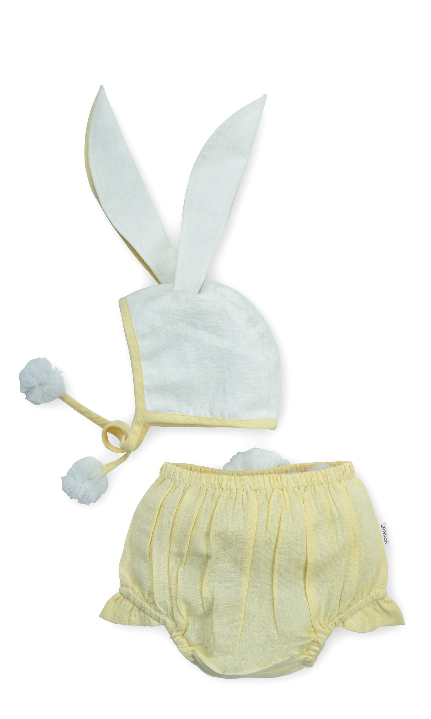 Easter Bunny Bonnet and Bloomer : YELLOW : Infant : Baby Girl
