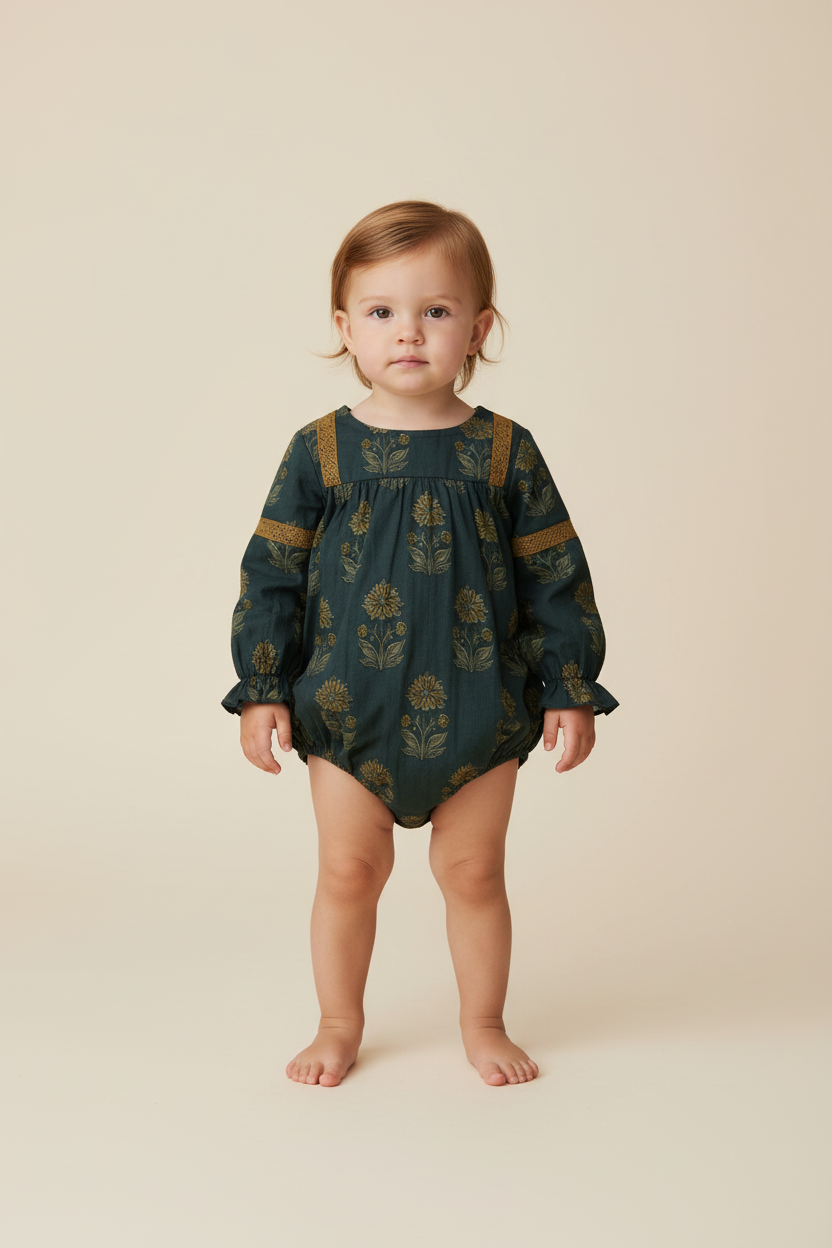 Esti Romper : MOSS GREEN : Infant : BabyGirl