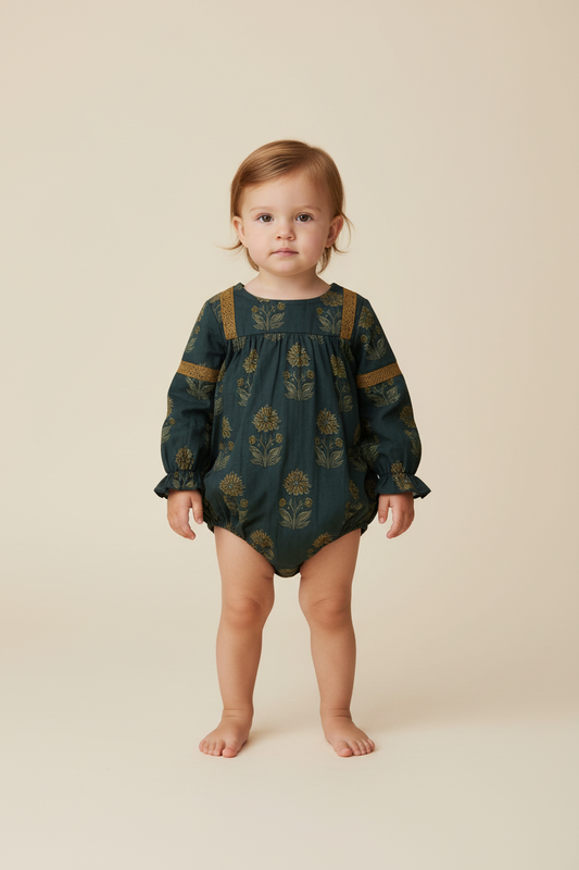 Esti Romper : MOSS GREEN : Infant : BabyGirl