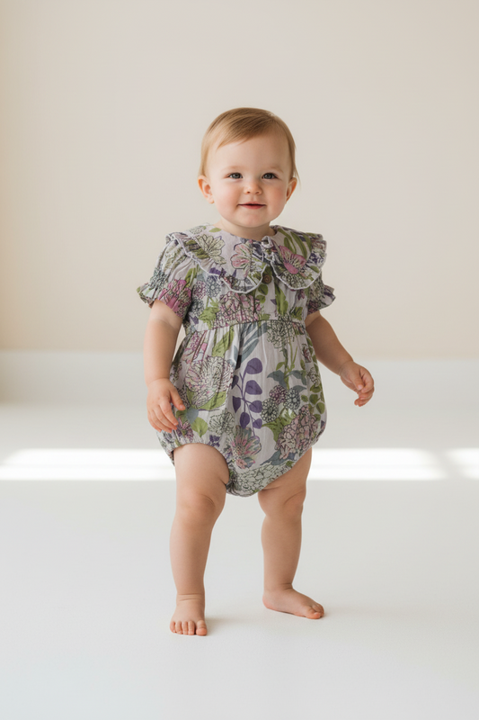 Sofia Romper : LAVENDER : Infant : Baby Girl