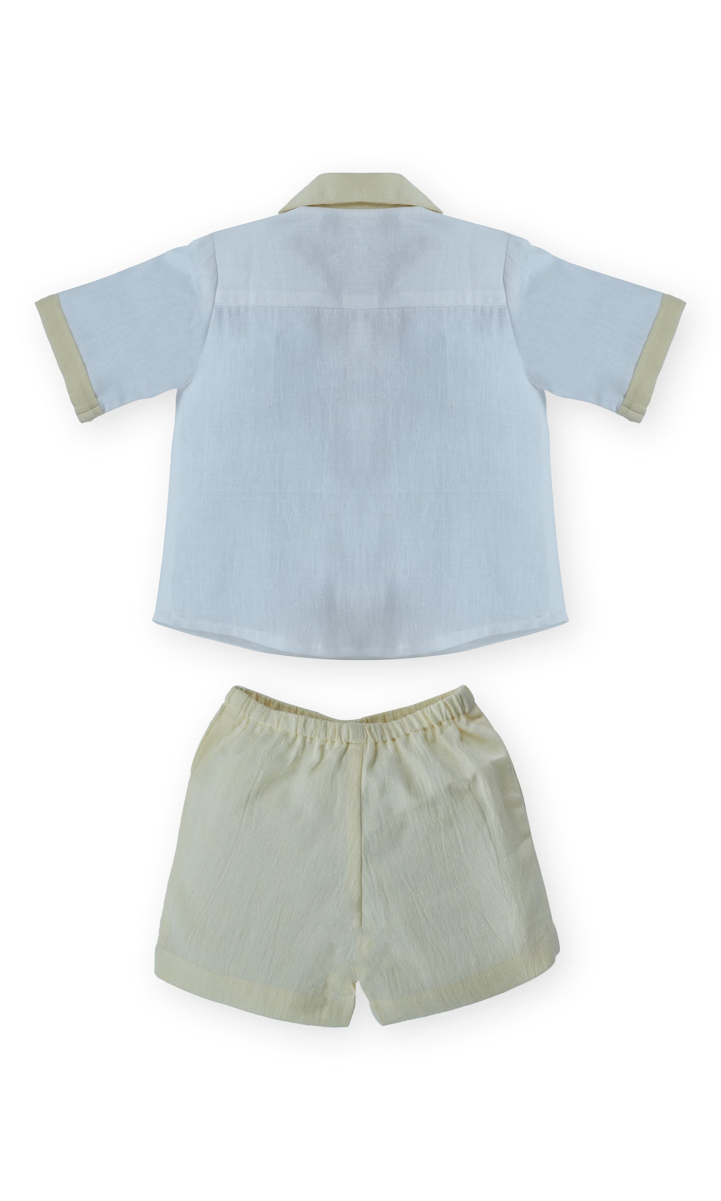 Contrast Shorts and Shirt Set : YELLOW : Infant : Toddler : Tween