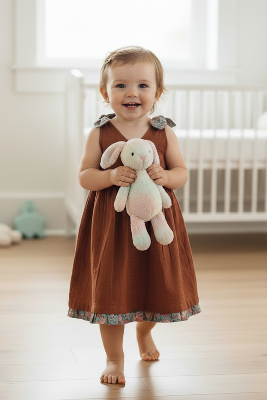 Ruhani Dress : Brick : Infant : Toddler : Tween