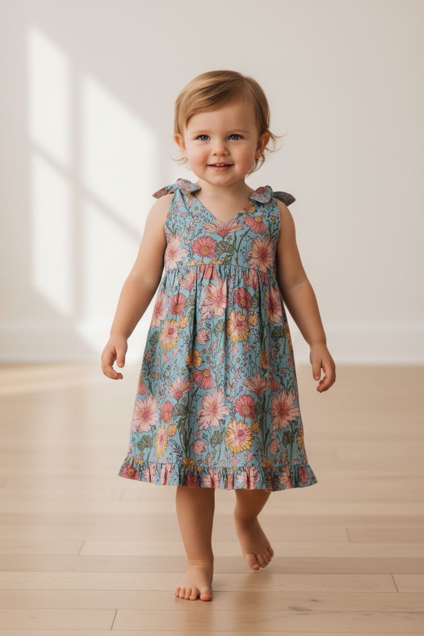 Ruhani Dress : Brick : Infant : Toddler : Tween