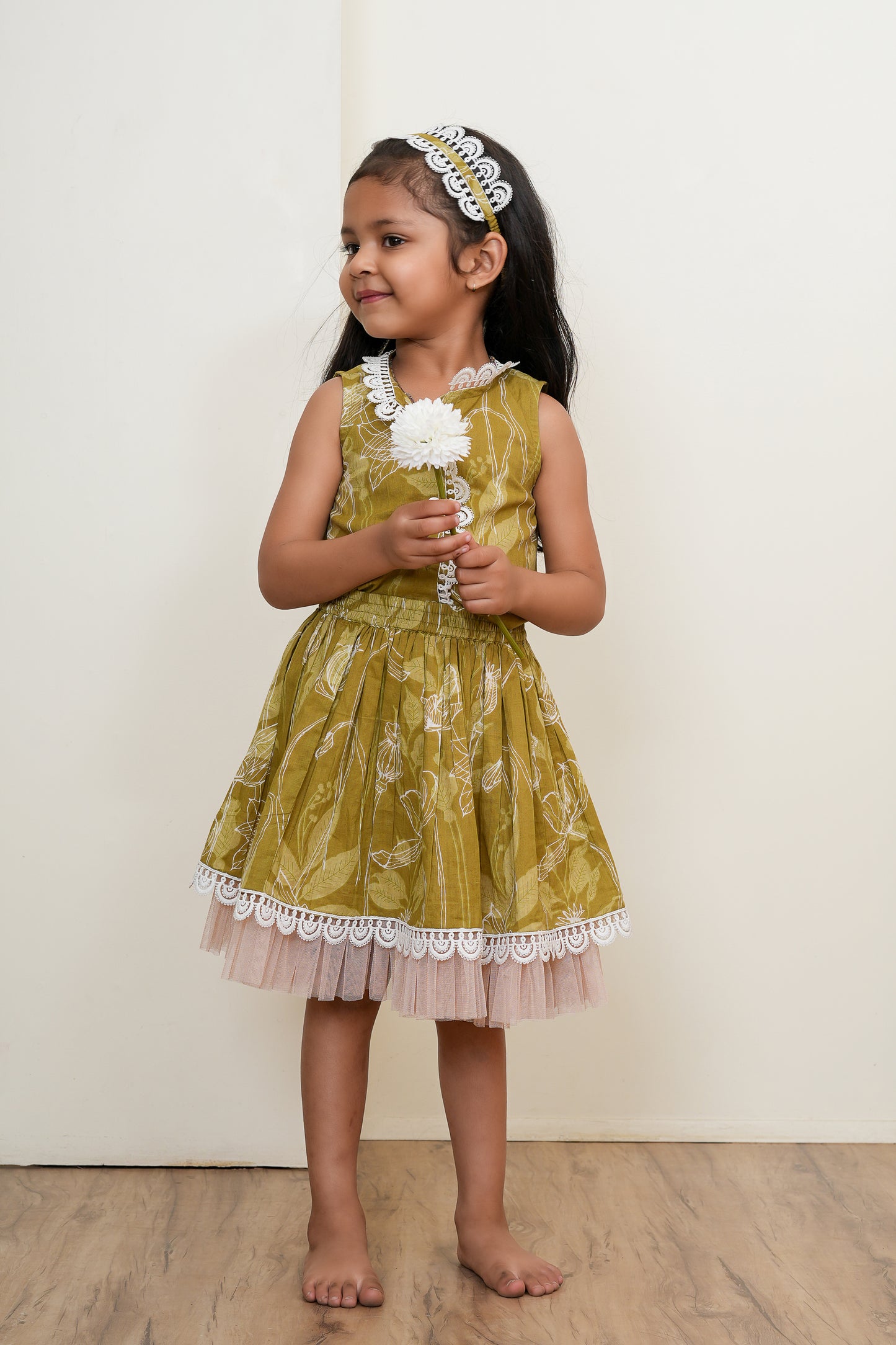 Kate Full Skirt & Top Set : GREEN : Infant : Toddler : Tween