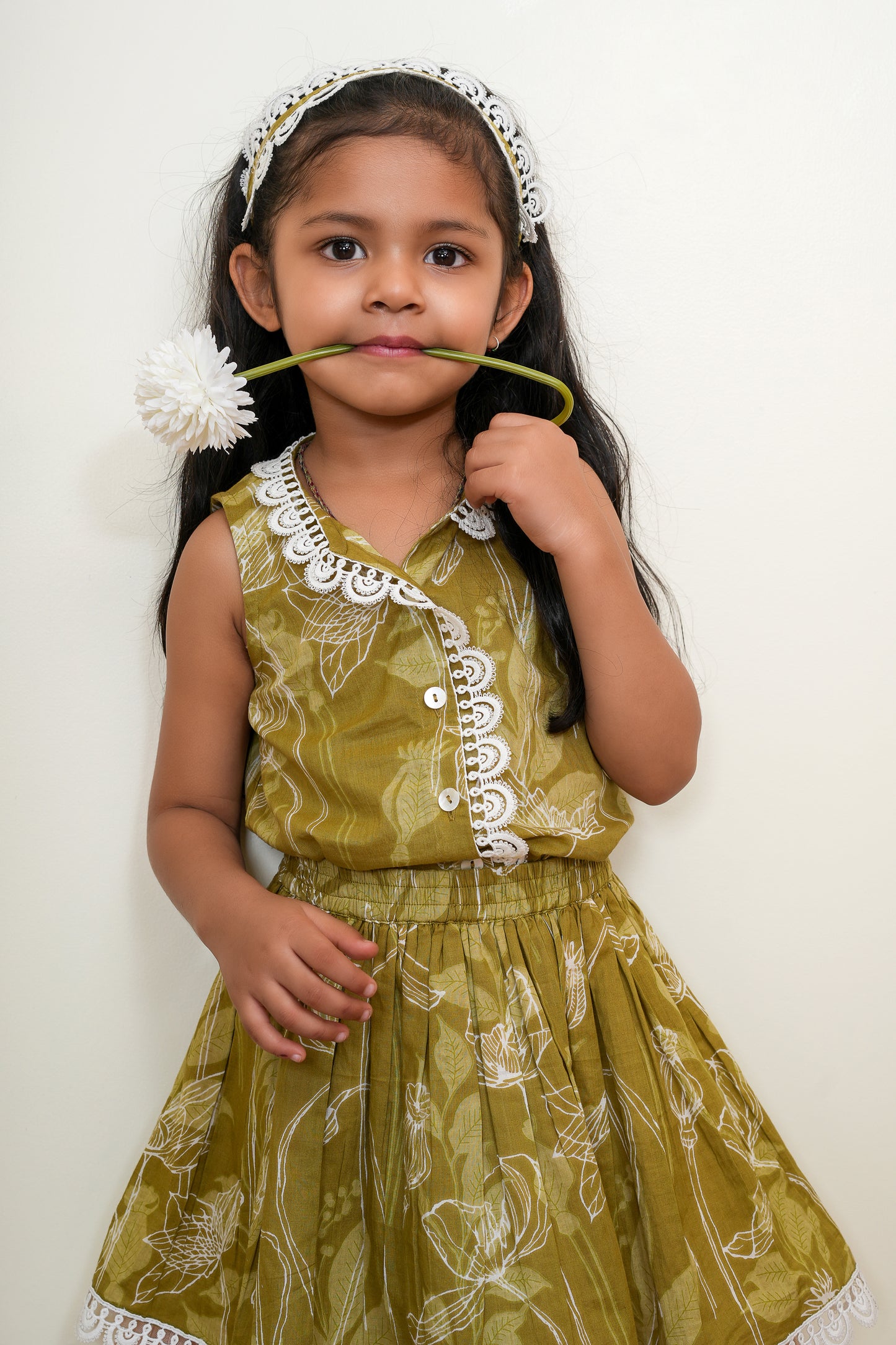 Kate Full Skirt & Top Set : GREEN : Infant : Toddler : Tween