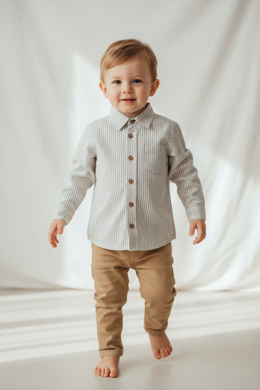 Striped Shirt - Ecru