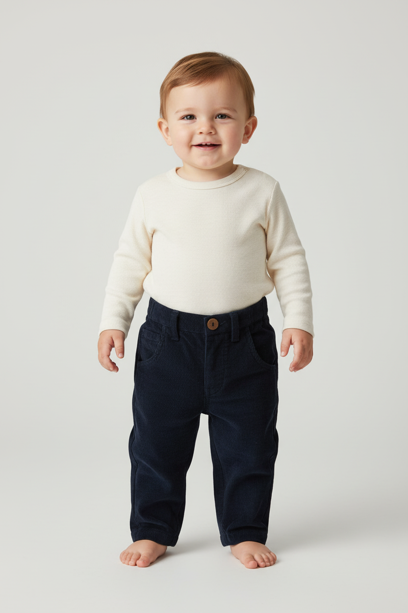 Navy Corduroy Pants — Cotton Kids Pants | 0-13 Years
