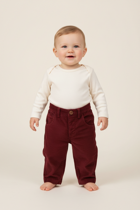 Maroon Corduroy Boys Pants