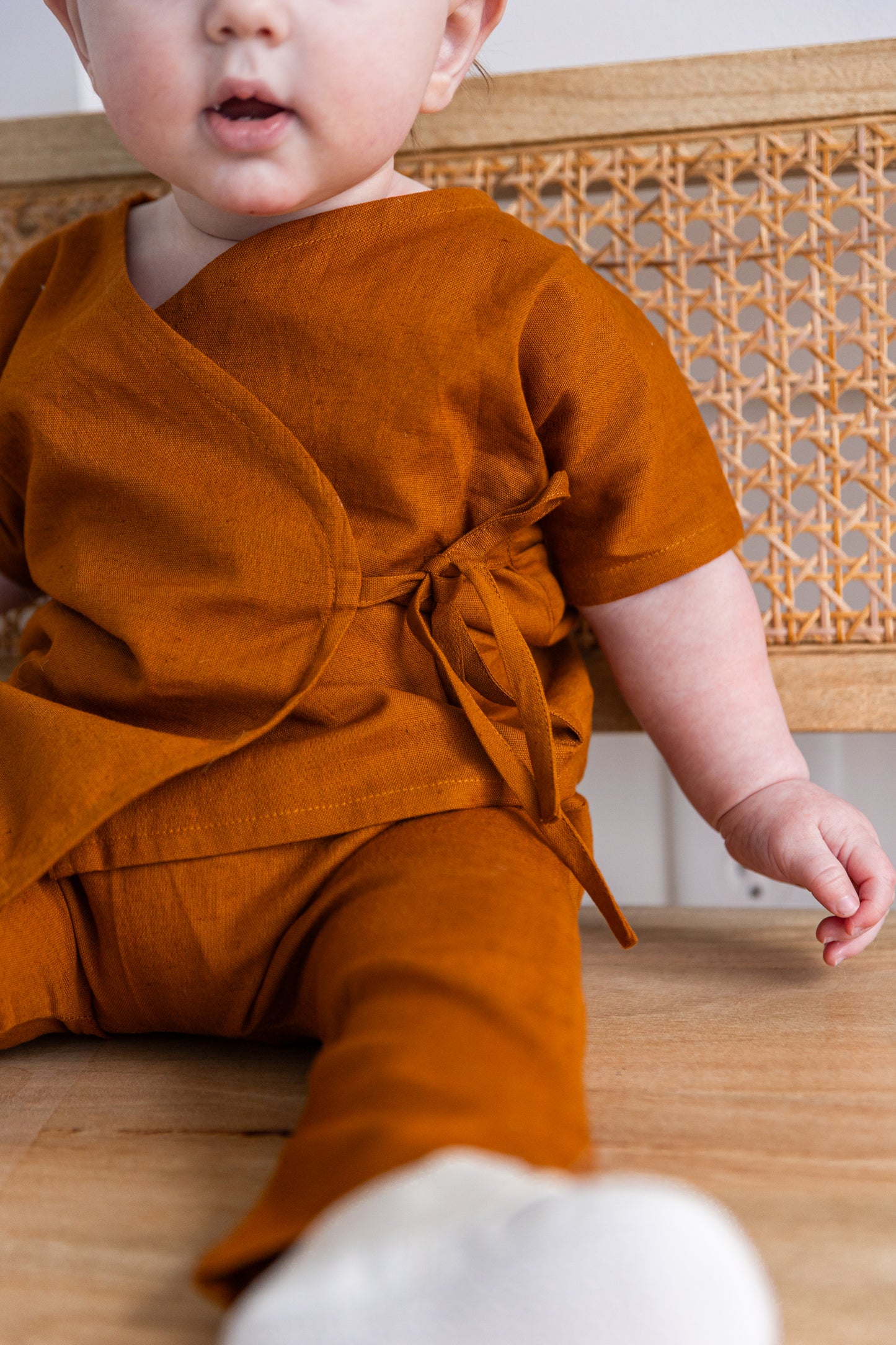 Rust Solid Color Top & Pant Set