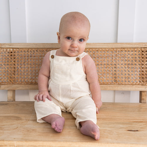 Off-White Corduroy Baby Jumpsuit - Gender Neutral