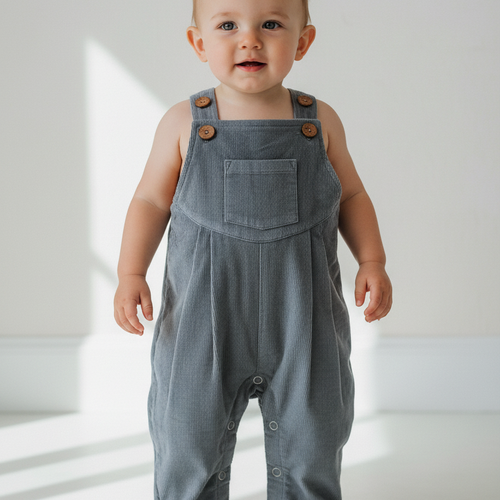 Grey Corduroy Jumpsuit - Gender Neutral