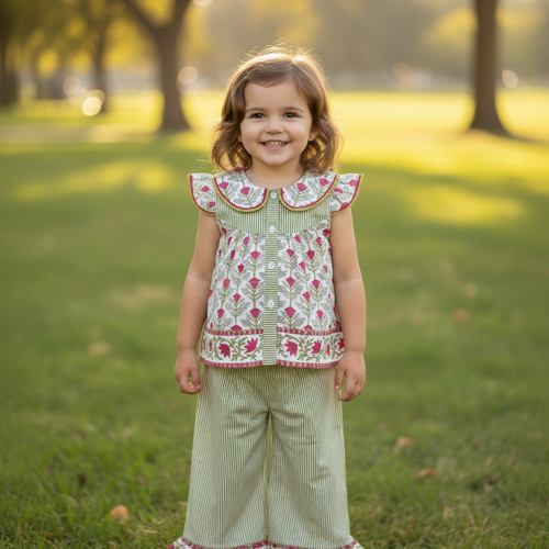 Isha Pant and Top Set : WHITE : Infant : Toddler : Tween