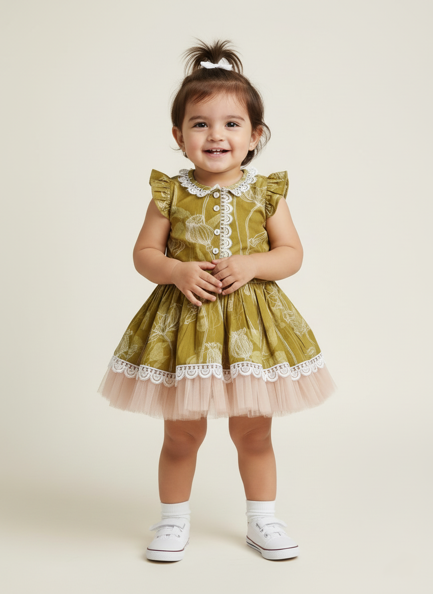 Kate Full Skirt & Top Set : GREEN : Infant : Toddler : Tween