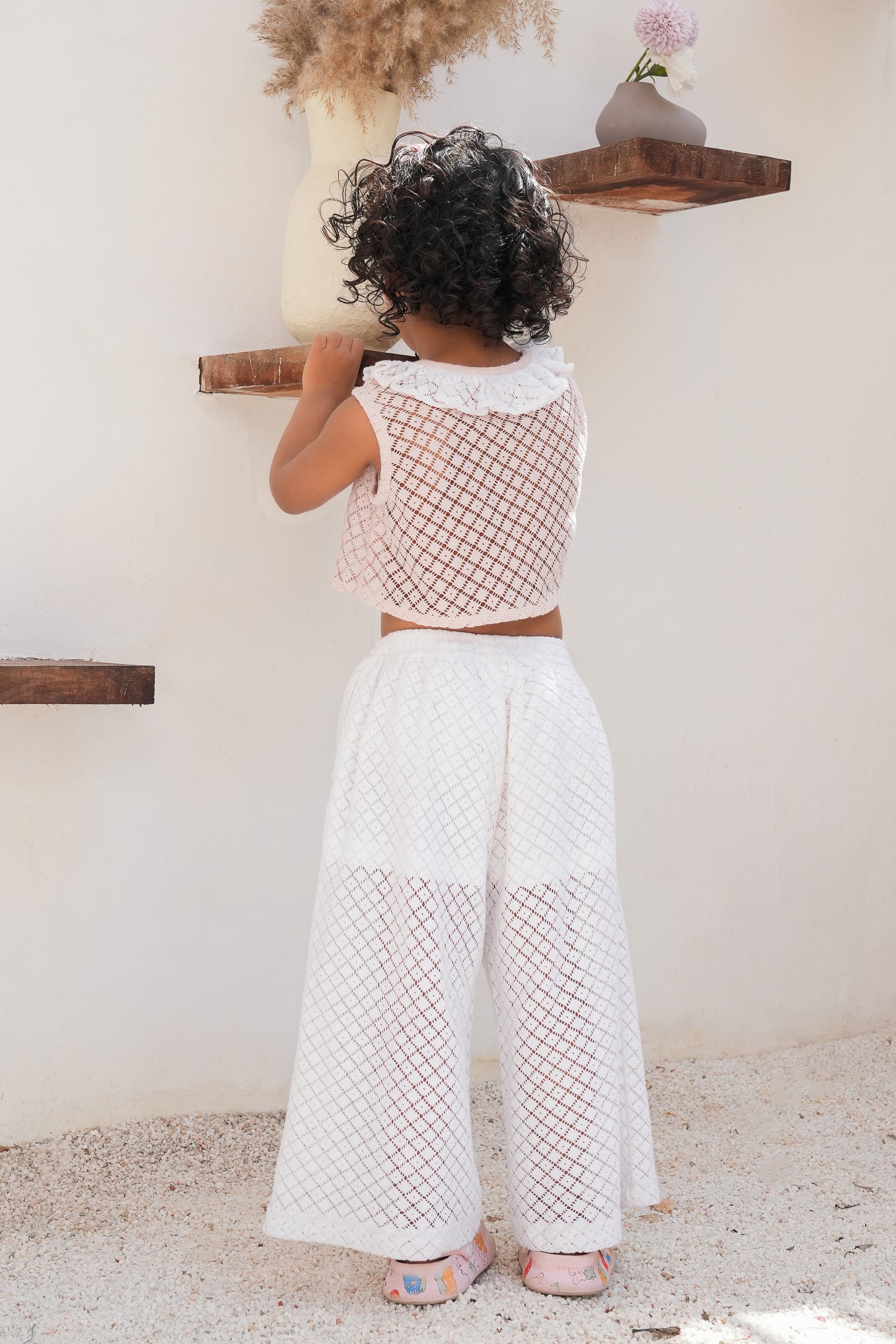 Beach Vest and Pants Set Pastel Pink — Cotton Girls Co-Ord | Infant to Tween 0-13 Years