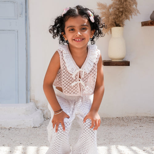 Beach Vest and Pants Set Pastel Pink — Cotton Girls Co-Ord | Infant to Tween 0-13 Years