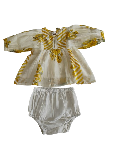 Rose Ann Dress : Yellow : Infant : Toddler : Tween - Yo Baby Online