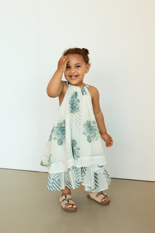 Pia Dress : Blue : Infant : Toddler : Tween - Yo Baby Online