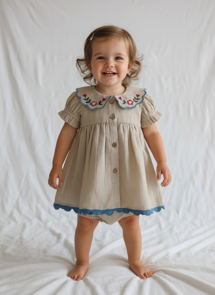 ARA DRESS : SAND : Infant : Toddler : Tween