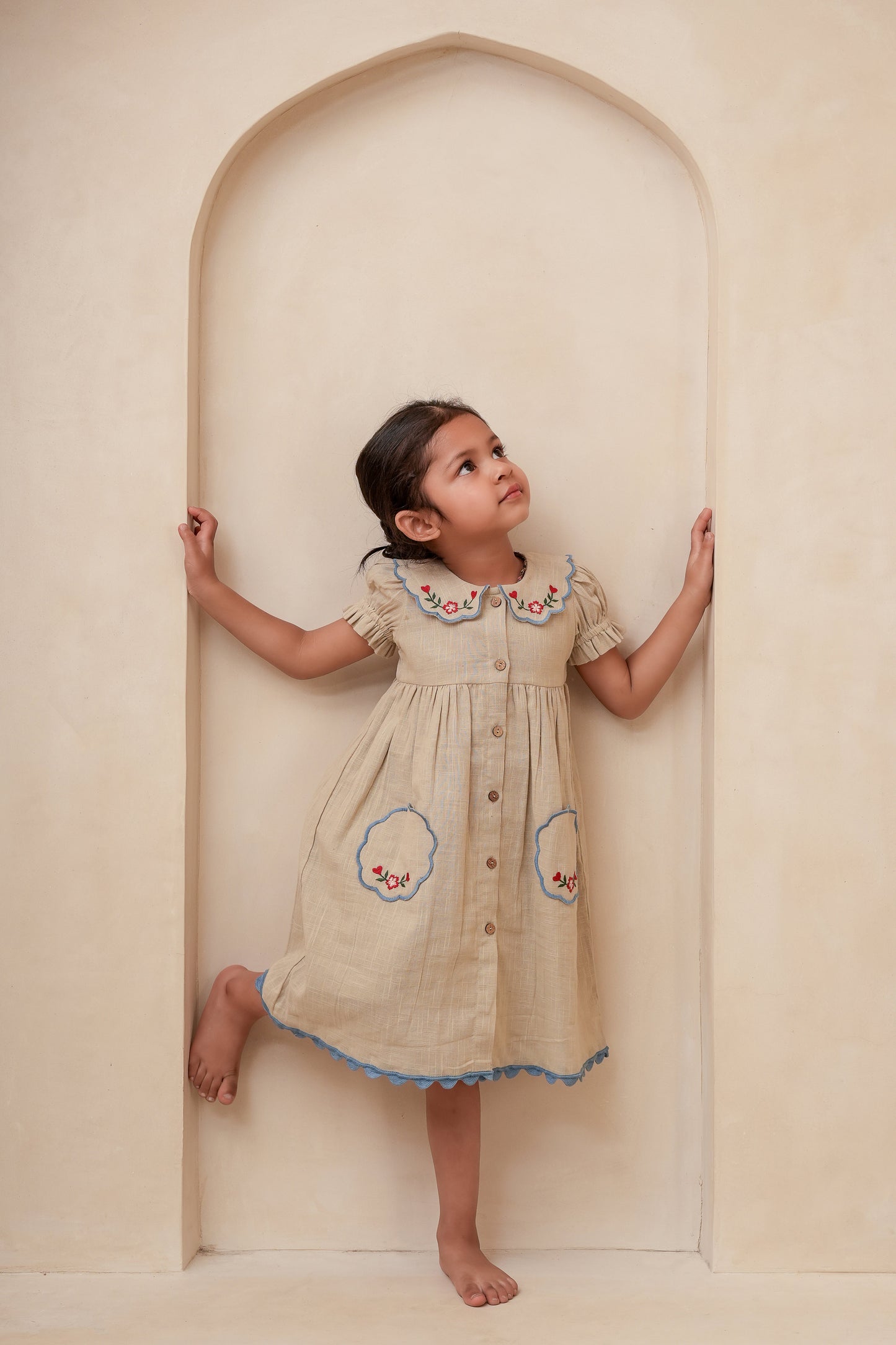 ARA DRESS : SAND : Infant : Toddler : Tween