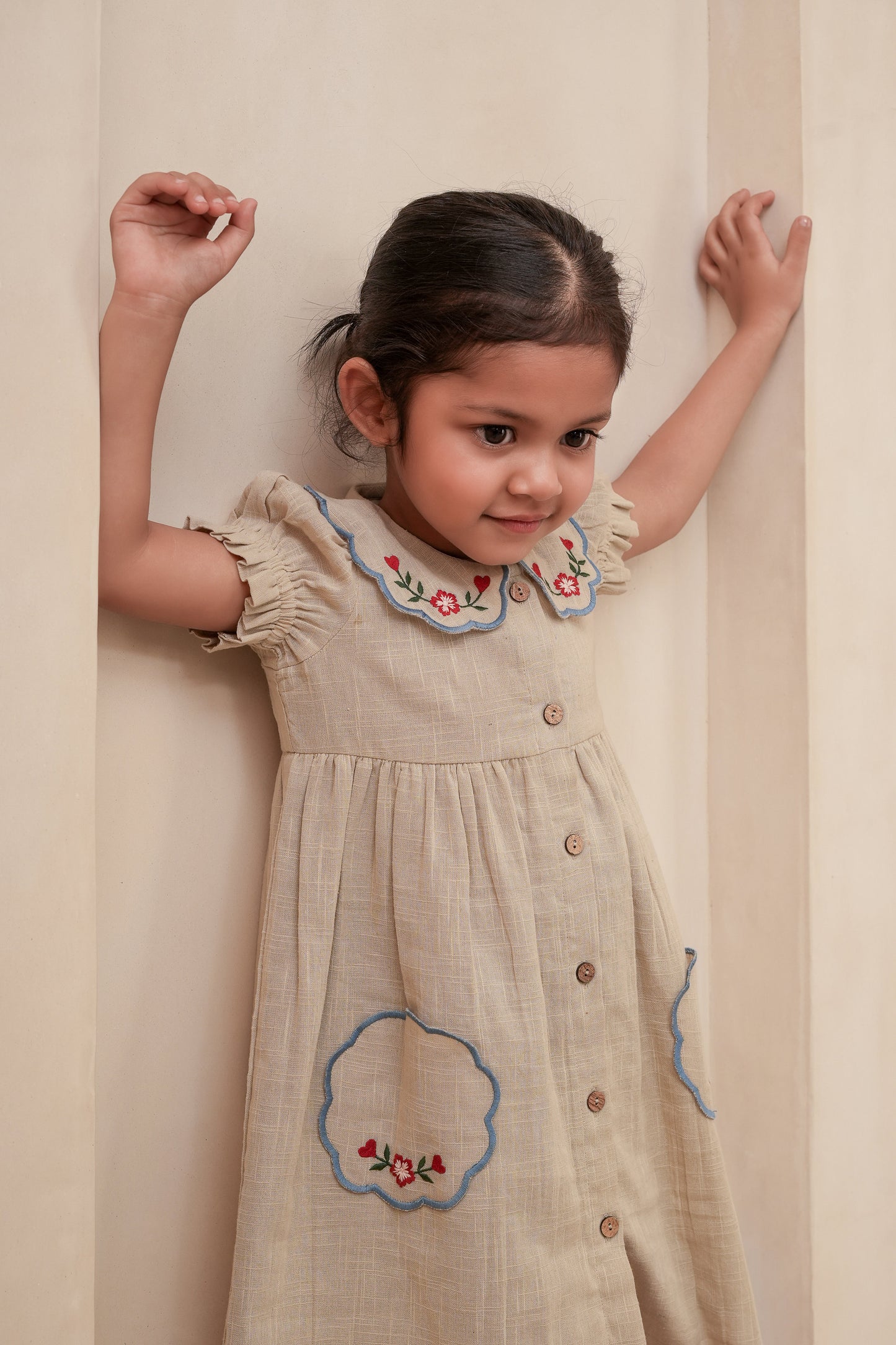 ARA DRESS : SAND : Infant : Toddler : Tween