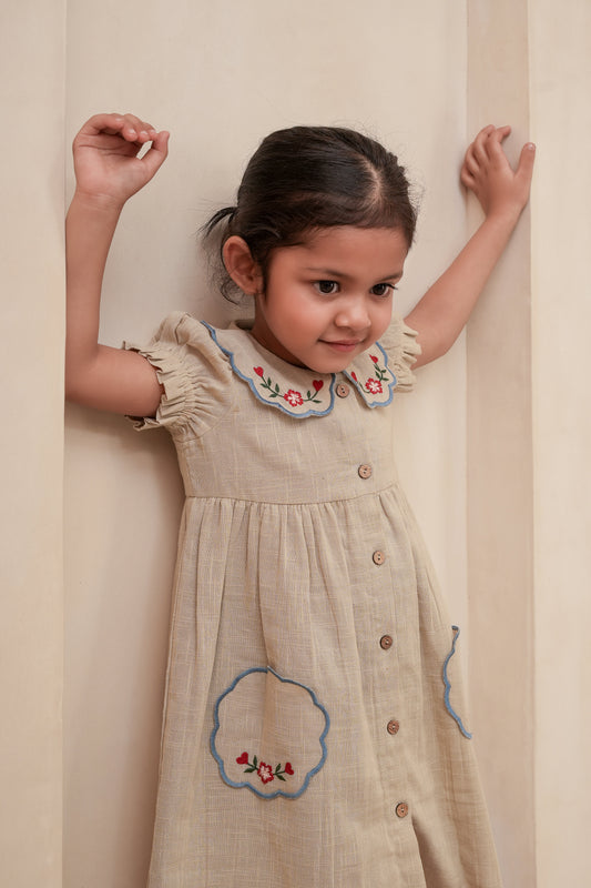 ARA DRESS : SAND : Infant : Toddler : Tween
