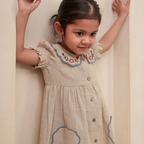 ARA DRESS : SAND : Infant : Toddler : Tween