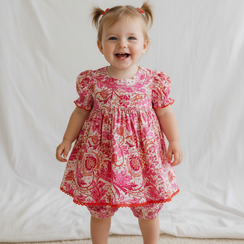 Leah Dress White — Cotton Girls Dress with Lace Detail | Infant to Tween 0-13 Years