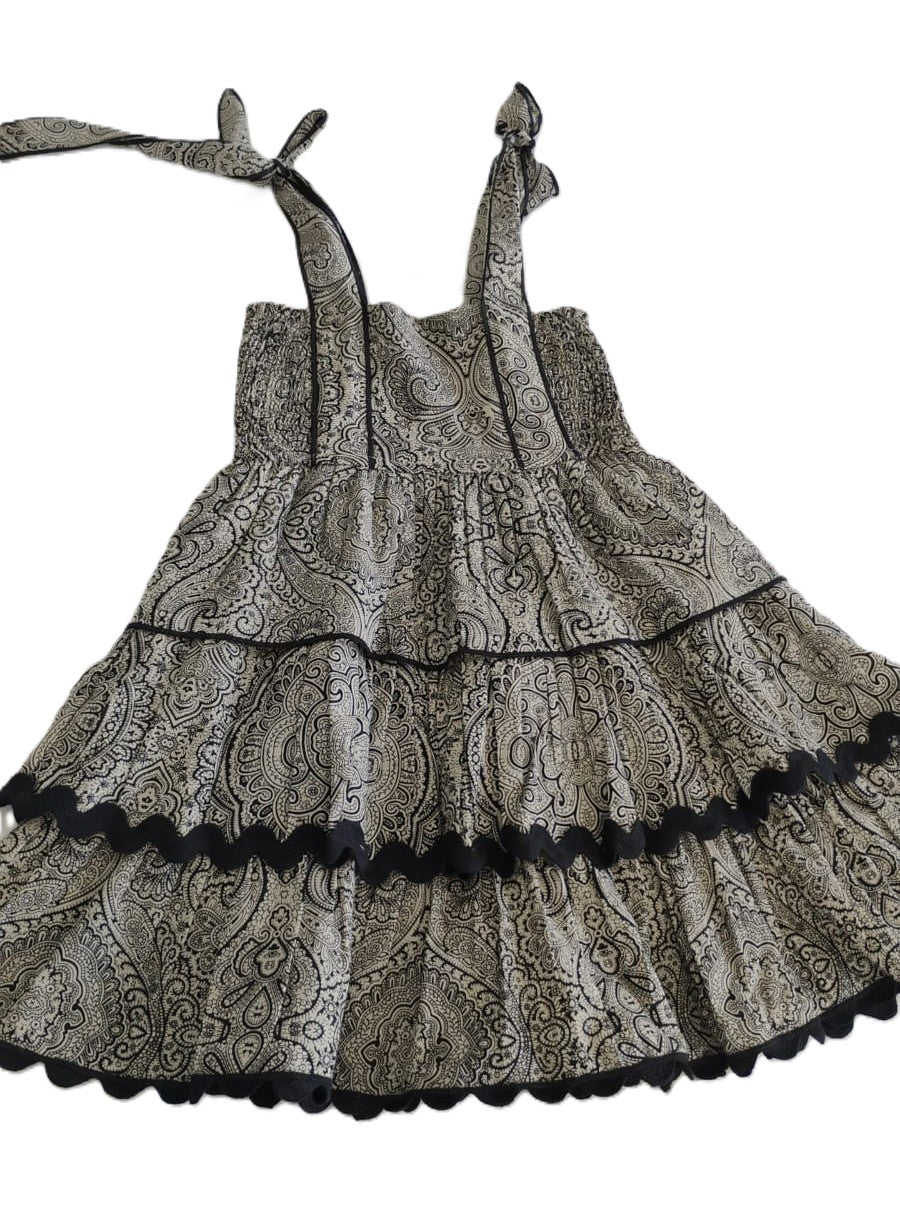 Amaira Dress Black — Cotton Girls and Women Dress | Infant to Tween and Womens