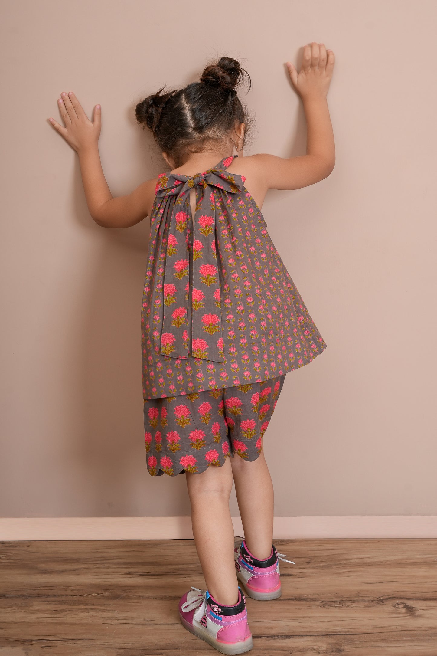 Halter Top and Shorts Set Earthy Brown — Cotton Girls Co-Ord | Infant to Tween 0-13 Years