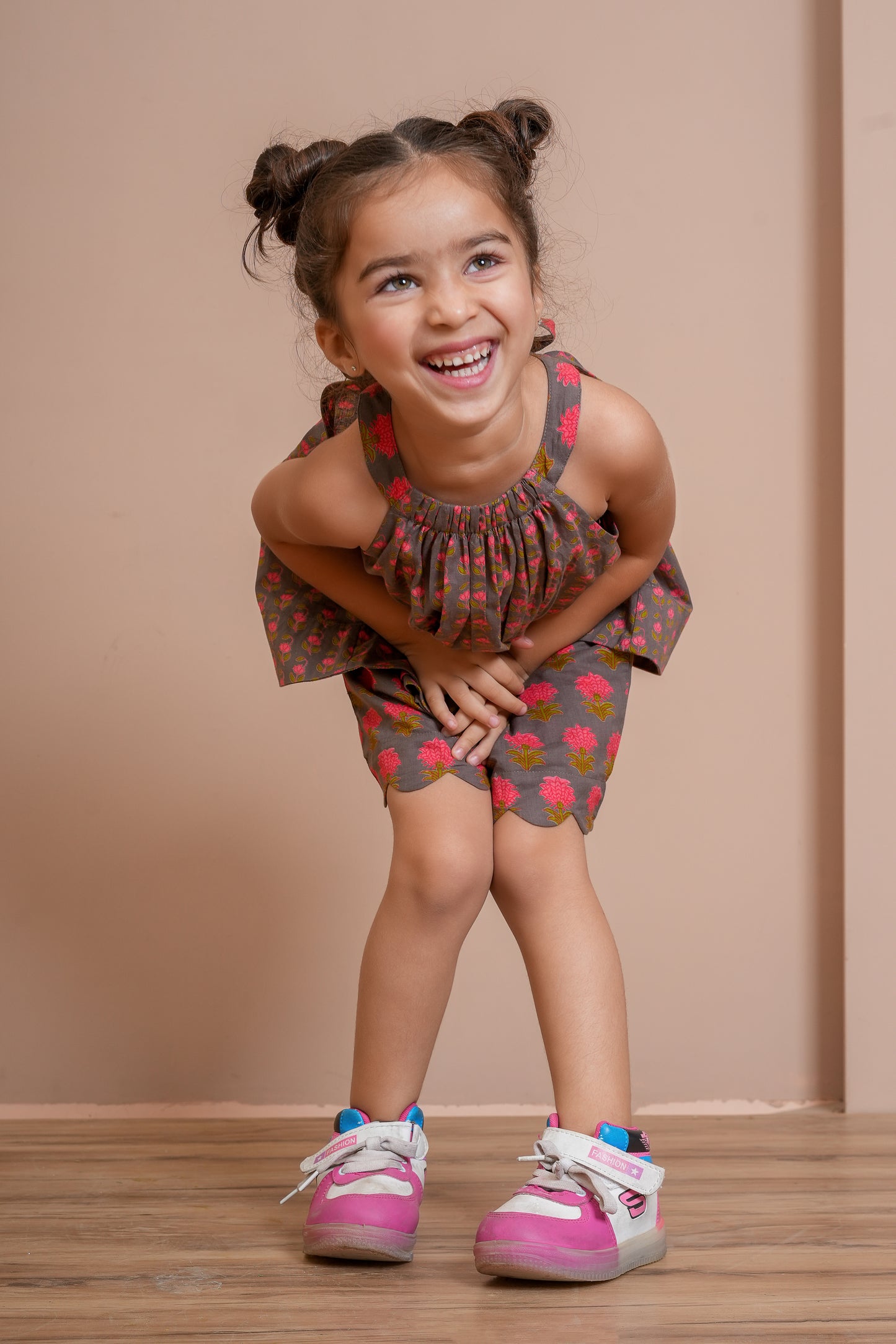 Halter Top and Shorts Set Earthy Brown — Cotton Girls Co-Ord | Infant to Tween 0-13 Years